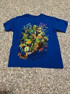 Nickelodeon Blue Teenage Mutant Ninja Turtles Short Sleeve Tee